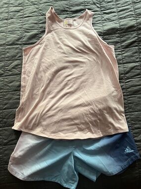 Girls Zella tank top and Adidas shorts